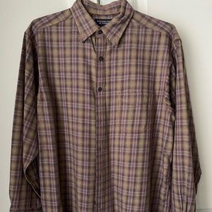Roundtree and Yorke Long Sleeve Plaid Shirt